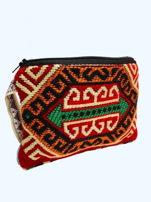 Kilim Desen Cüzdan Boy Çanta
