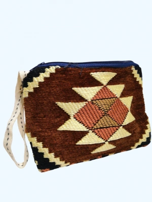 Kilim Desen Cüzdan Boy Çanta