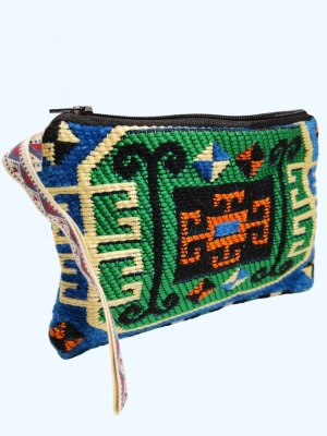 Kilim Desen Cüzdan Boy Çanta