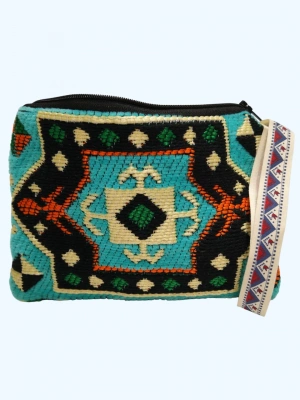 Kilim Desen Cüzdan Boy Çanta