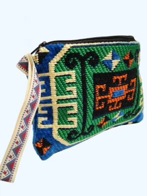 Kilim Desen Cüzdan Boy Çanta