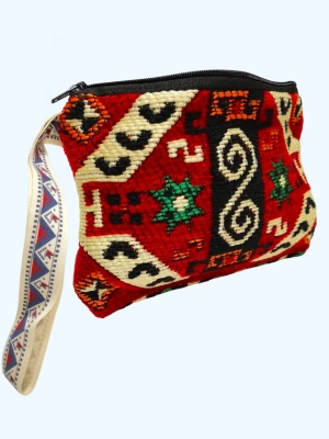 Kilim Desen Cüzdan Boy Çanta