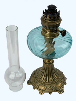 Nostaljik Antika Gaz Lambasi Ölçü Çap 15 Cm H 53 Cm