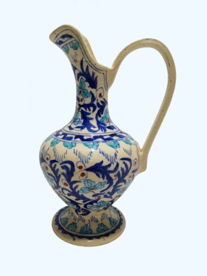 Orta Boy Seramik El Boyamali İbrik Aoa Ölçü 10X14Cm 20Cm Yüksekliği