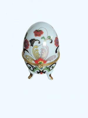 Porselen Yumurta Mucevher Kutusu Aoa Ölçü 5Cm Çapi 10Cm Yüksekliği