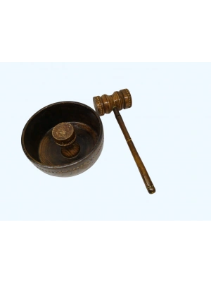 Vintage Ceviz Findik Kiracaği Aoa Ölçü 14Cm Çapi 9X24Cm Tokmaği