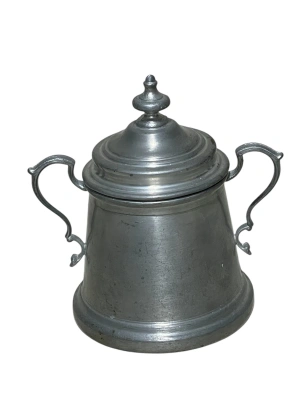 Vintage International Pewter Kapaklı Şekerlik