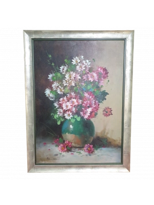 Yağlı boya çiçek tablosu