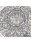 AYASOFYA CAMİİ RESİMLİ VE OSMANLICA YAZILI SUZENİ İŞÇİLİKLİ SEHPA ÖRTÜSÜ
