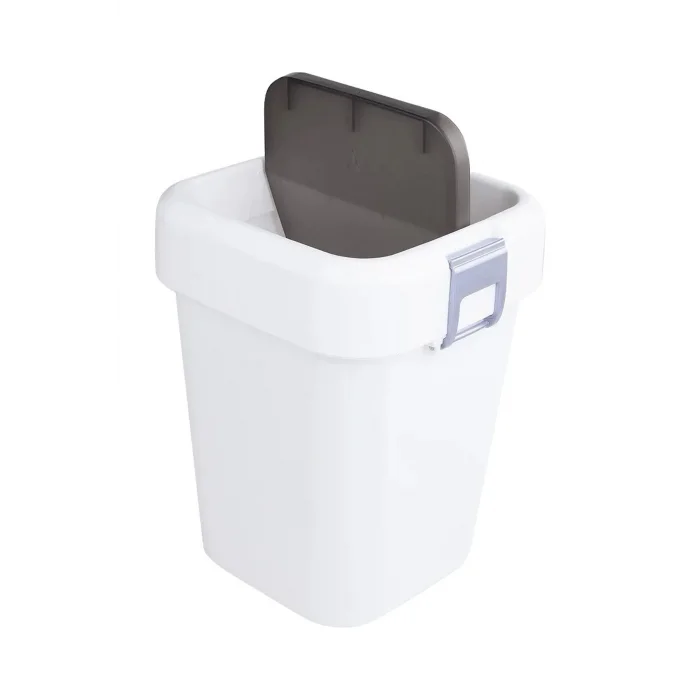 Carpex Optima Beyaz Çöp Kovası Kapaklı 8 Litre