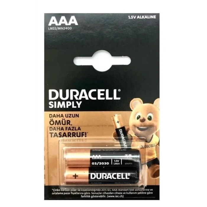 Duracel İnce Pil 2 Li