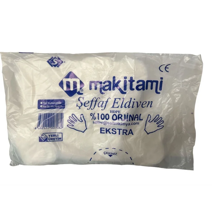 Eldiven Pet Şeffaf Makitami 100 Lü*100 ü