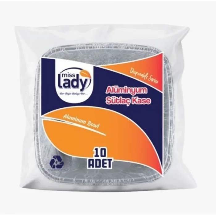 Alüminyum Sütlaç Kase Miss Lady 10 Lu
