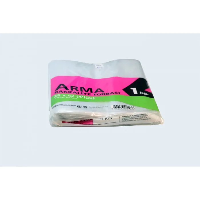 Arma 28x42 cm. (Dörtlük) Bakkaliye Naylon Torba - 1 kg.