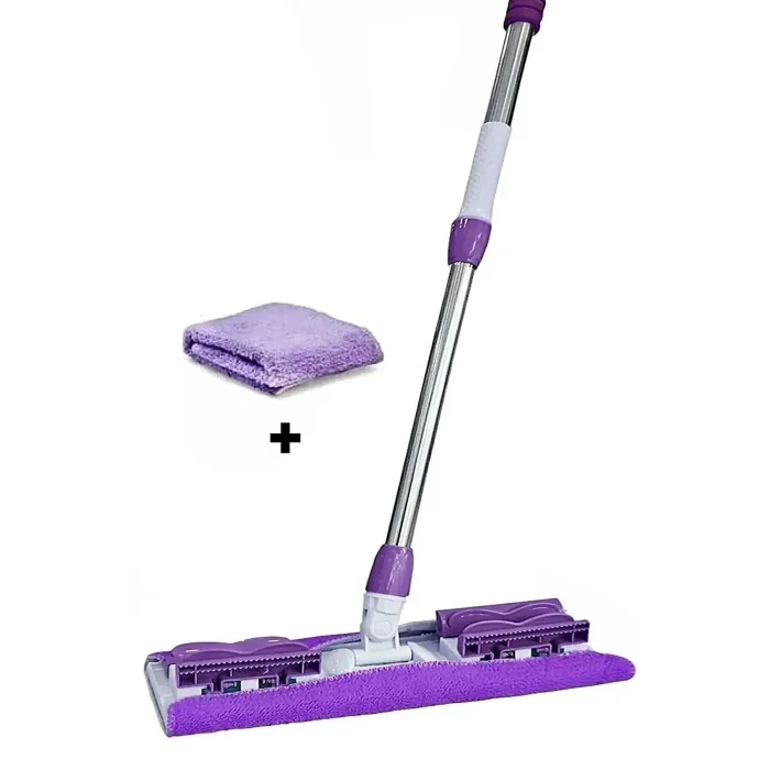 Teleskobik Saplı Mandallı Mop - Yedek Bez Hediyeli