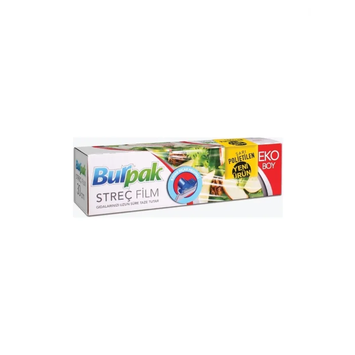 Burpak Sarı Polietilen Streç Film 30 cm x 166 M 8mic