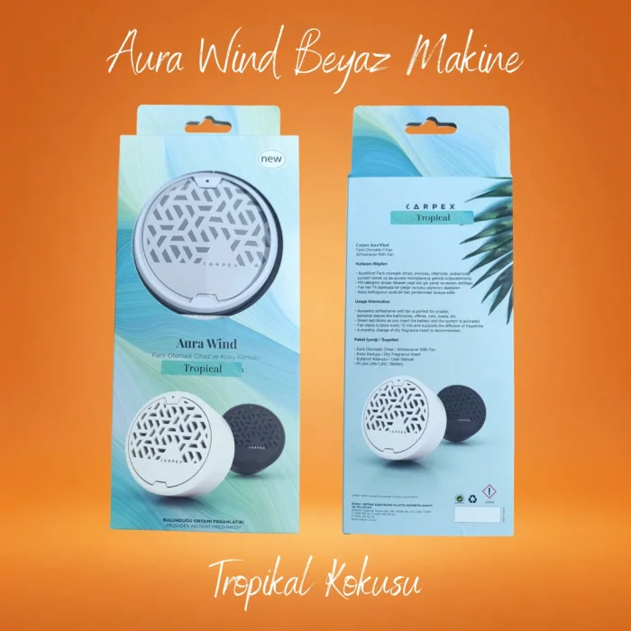 Carpex Aurawind Fanlı Otomatik Cihaz + Koku Kartuşu Beyaz