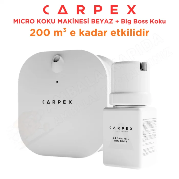 Carpex Micro Basic Beyaz Koku Makinesi + 50 ml Big Boss Kartuş