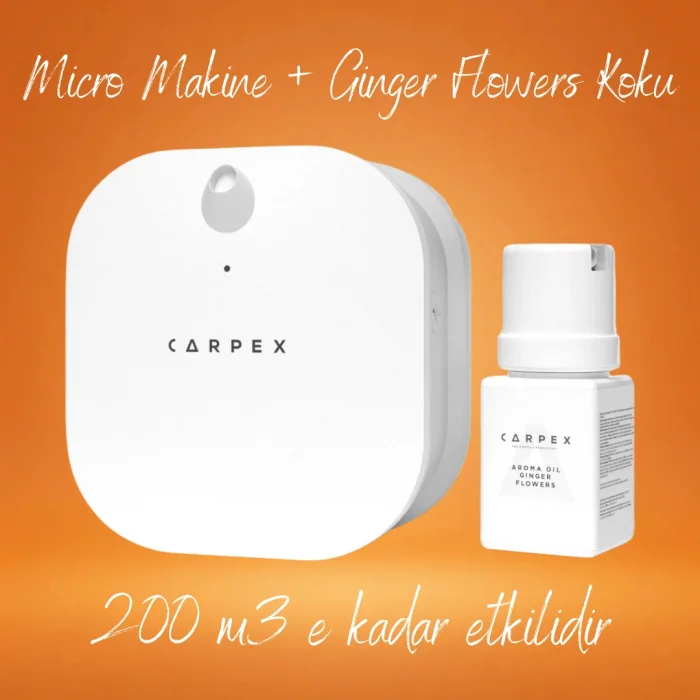 Carpex Micro Basic Beyaz Koku Makinesi + 50 ml Ginger Flowers Kartuş