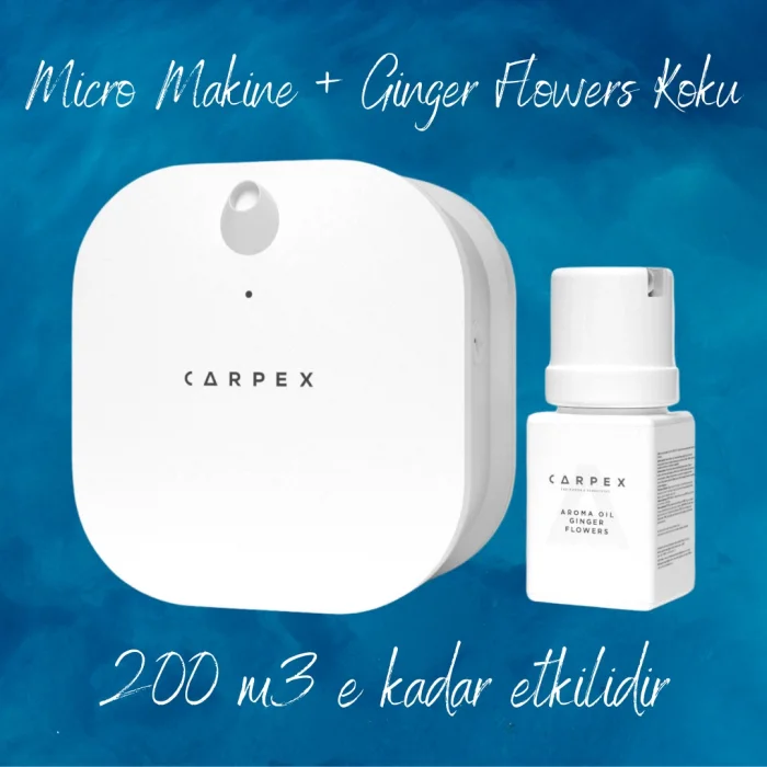 Carpex Micro Basic Beyaz Koku Makinesi + 50 ml Ginger Flowers Kartuş
