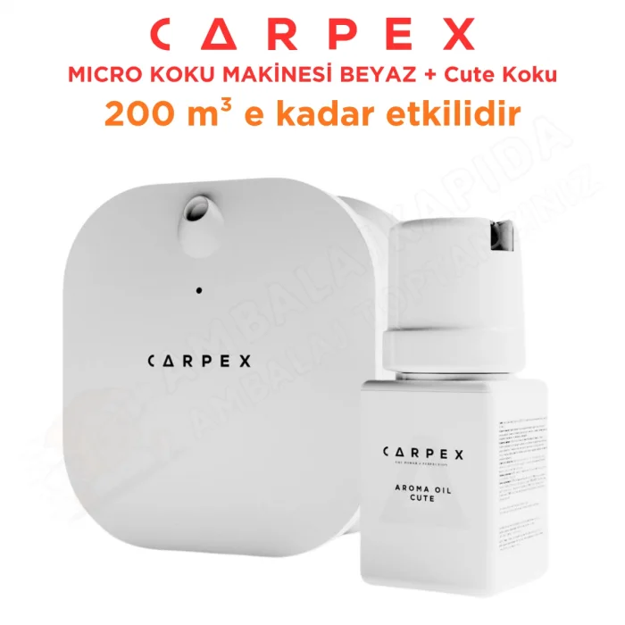 Carpex Micro Basic Beyaz Koku Makinesi+50 ml Cute Kartuş