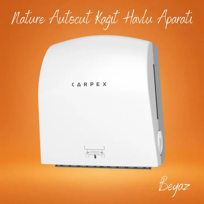 Carpex Nature Beyaz Autocut Manuel Kağıt Havlu Dispenseri