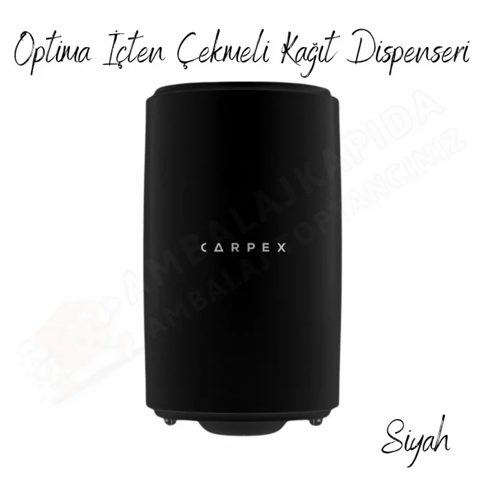 Carpex Optima Siyah İçten Çekmeli Kağıt Dispenseri