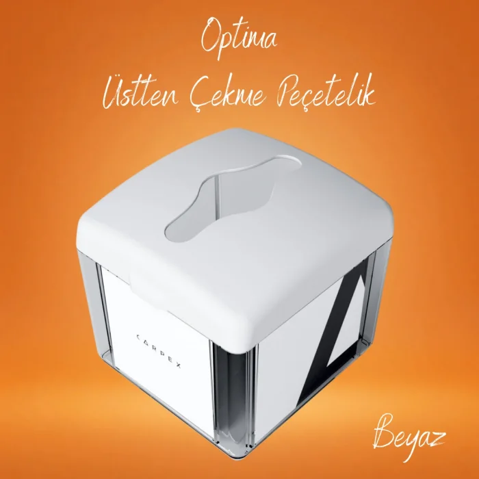 Carpex Üstten Çekmeli Peçete Dispenseri - Beyaz