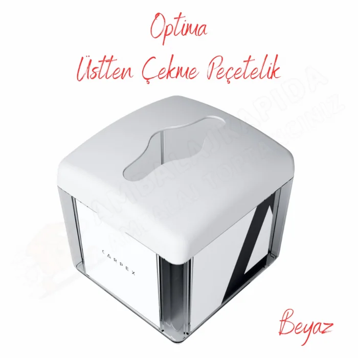 Carpex Üstten Çekmeli Peçete Dispenseri - Beyaz
