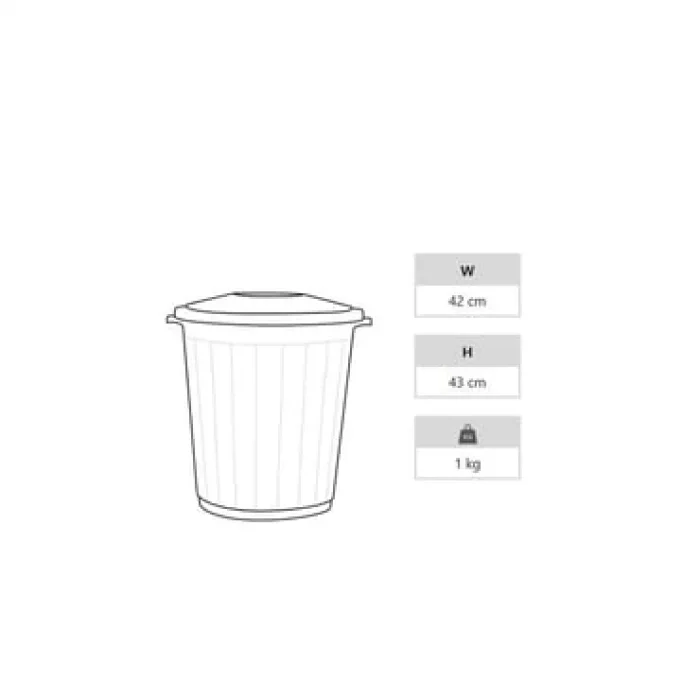 Çöp Kovası 30 Litre -Gri