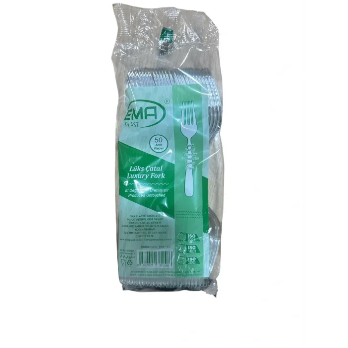Cvs Ekstra Lüx Plastik Çatal Şeffaf 50 li -3,4 Gram