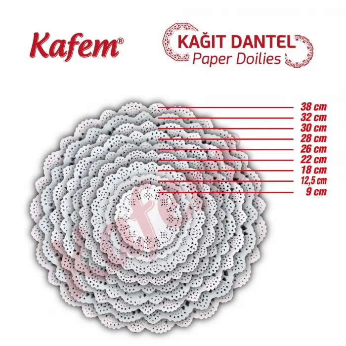 9 cm Yuvarlak Dantel Kağıt 500 Adet