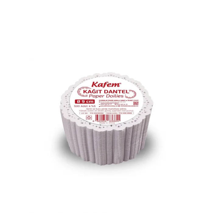 9 cm Yuvarlak Dantel Kağıt 500 Adet
