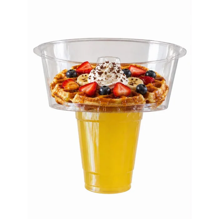 Dc Atıştırmalık Snack Delikli Şeffaf Pet Kase -140 Adetli(Bardaksız)