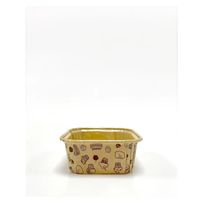 Kafem Muffin Kek Kapsülü Kare Kraft Desenli 50li - K33