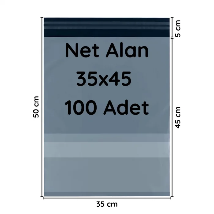 Kargo Poşeti Cepli 35x45+5 cm - 100 Adet