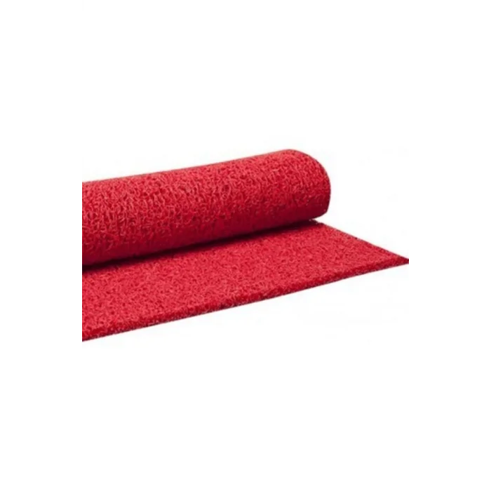 Kıvırcık Kaucuk Paspas - Kırmızı - 1 Metrelik 12 MM *20 Metre