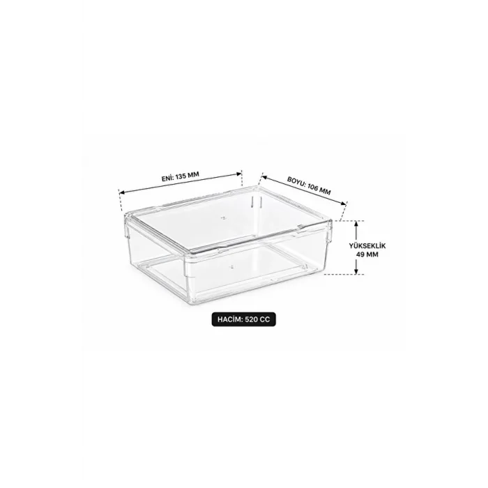 Kristal Bal Kutusu +Kapak 590 Cc -CP3200