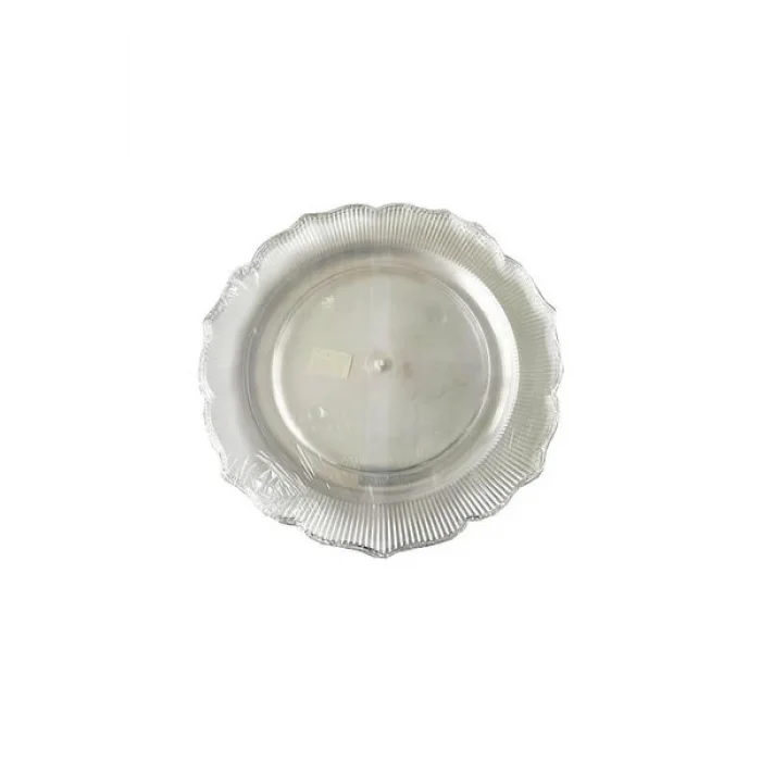 Kristal Lüks Platinum Kristal Tabak 26 cm 6 Adet Şeffaf