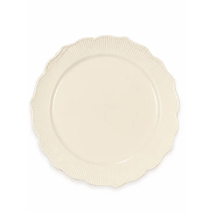 Kristal Platinum Tabak 26 Cm -Krem 6 Adetli