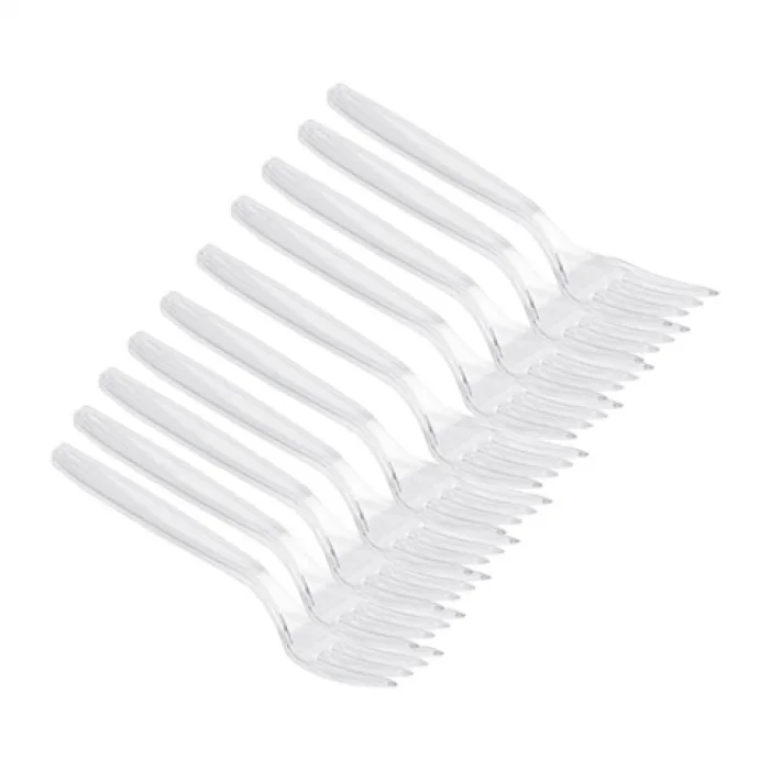 Lüks Plastik Çatal 10lu