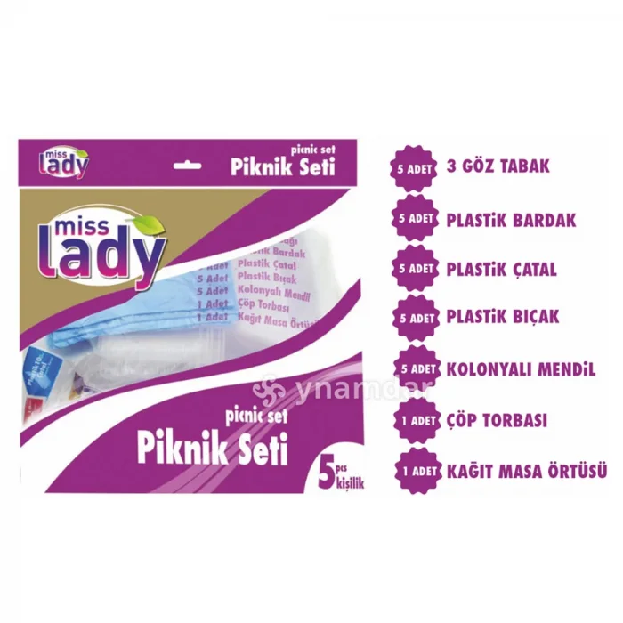 Miss Lady Piknik Seti 5 Li