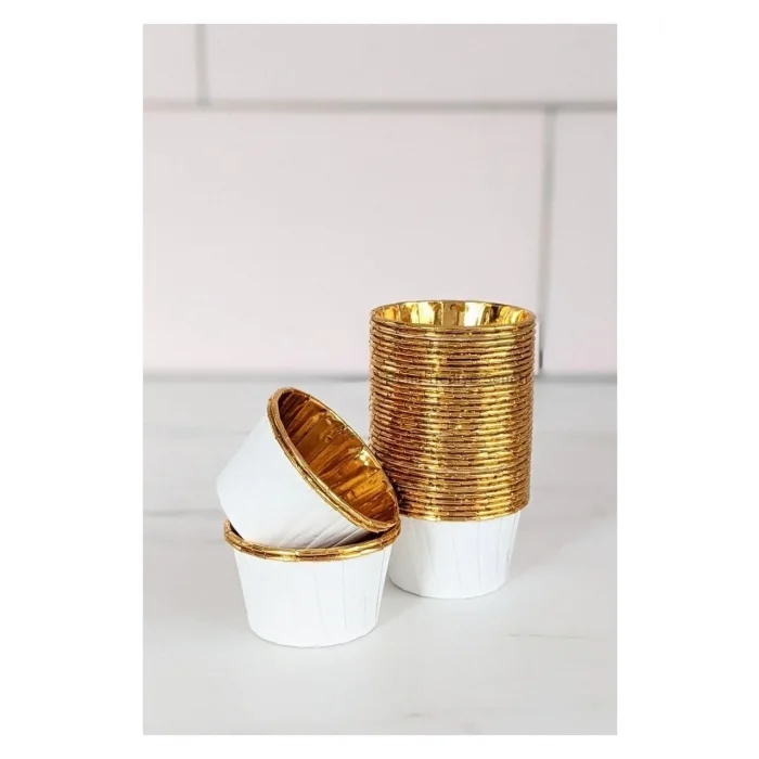 Dolphin Beyaz İçi Gold Muffin Kek Kapsülü 25 Li