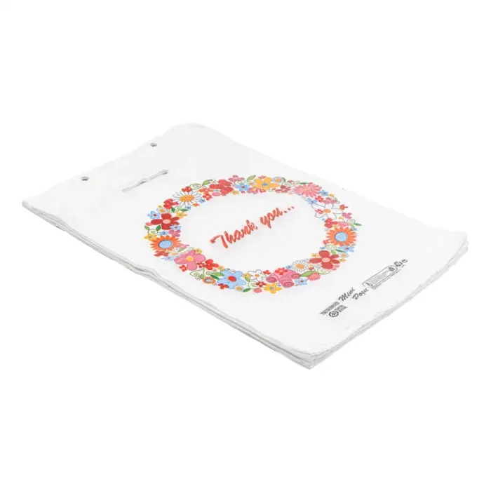 Naksan Baskılı Beyaz Poşet 3 No- 100 Lü (30X45)