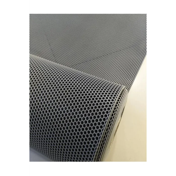 Petek Desenli Paspas 90cm x 15 M Islak Zemin Paspası GRİ