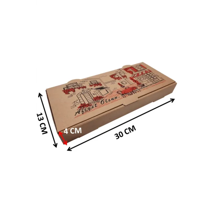 Pide Kutusu Küçük 30X13X4 100 Adetli