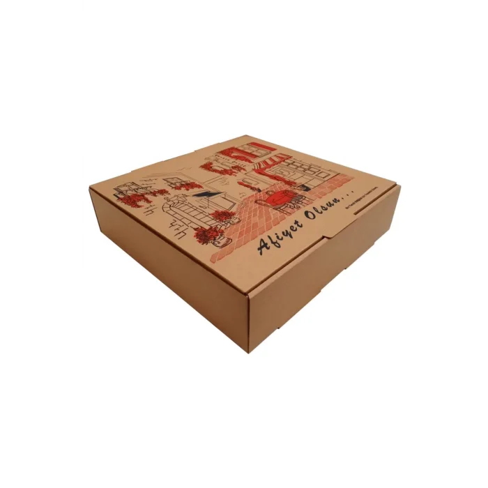 Pizza (Lahmacun) Kutusu 26x26x6,50 cm - 100 Adet
