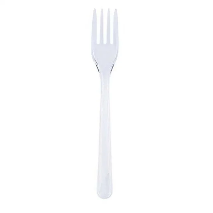 Plastik Çatal Şeffaf Kalın 100lü