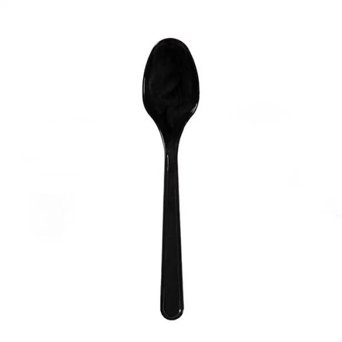 Plastik Kaşık Kalın Siyah 100lü