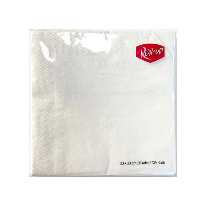 Roll-Up Beyaz Renkli Peçete